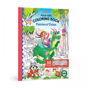 Fairies and Tales Fold-Out Coloring Book